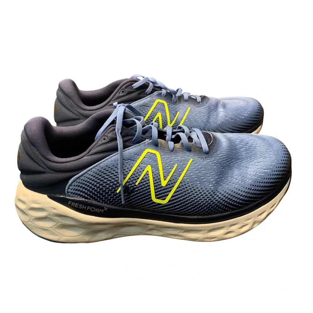 New Balance Fresh Foam X‎ Mens Running Shoes Blue Yellow Size 14 4E - Picture 2 of 11
